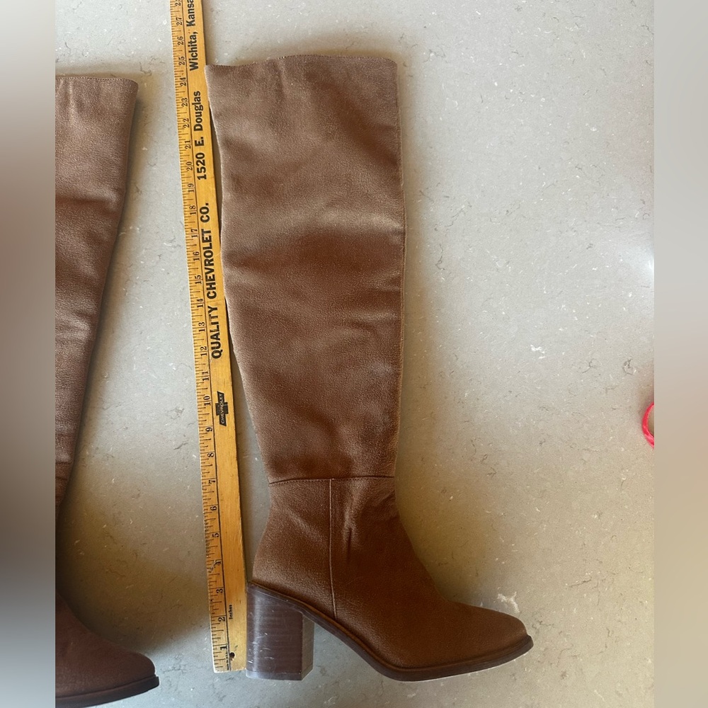 Seychelles SEXY Brown Over the Knee Suede Tall Boots Winter Spring Boho 6.5 NEW - Picture 7 of 10